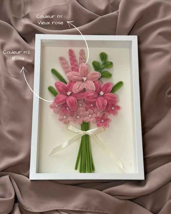 Cadre A4 - Bouquet de fleurs personnalisable