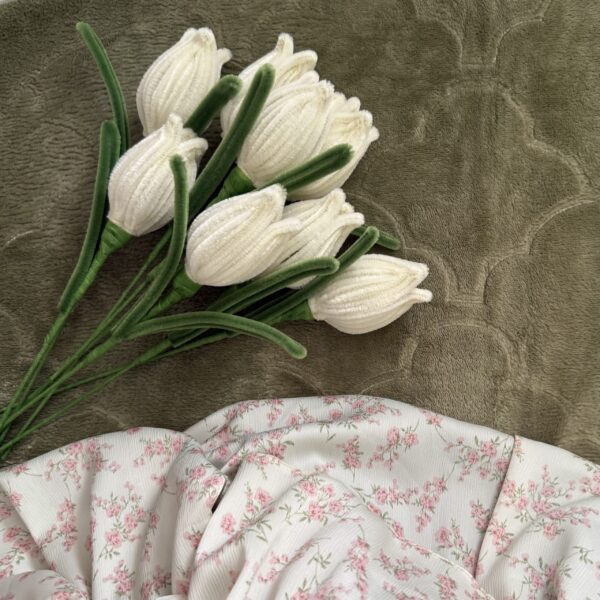 Bouquet 8 tulipes blanches