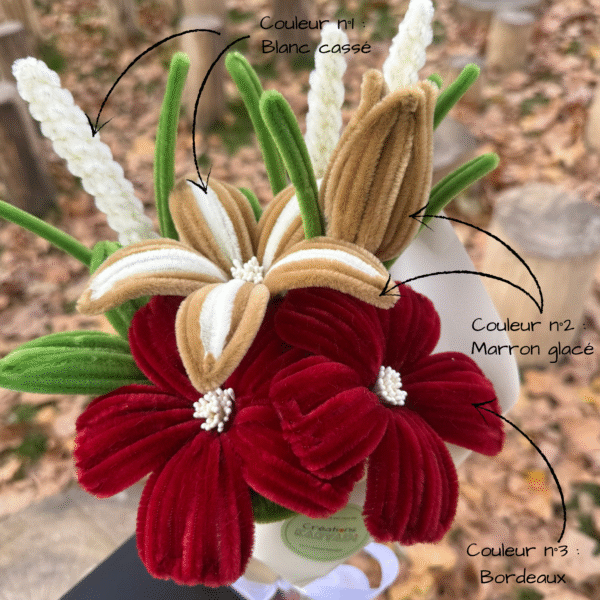 Bouquet intemporel - 5 fleurs personnalisable