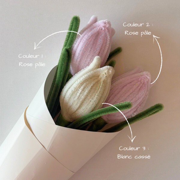 Bouquet 3 tulipes personnalisable