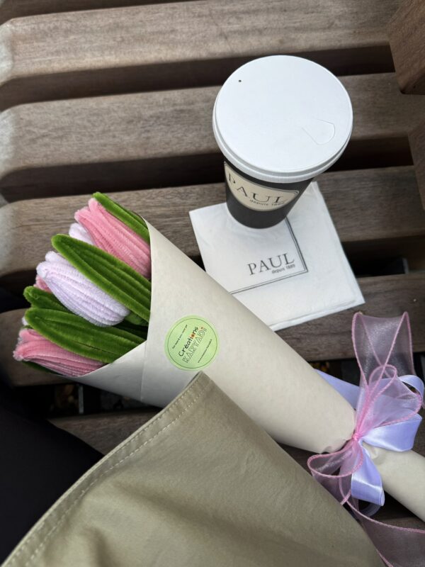 Bouquet 8 tulipes duo rose